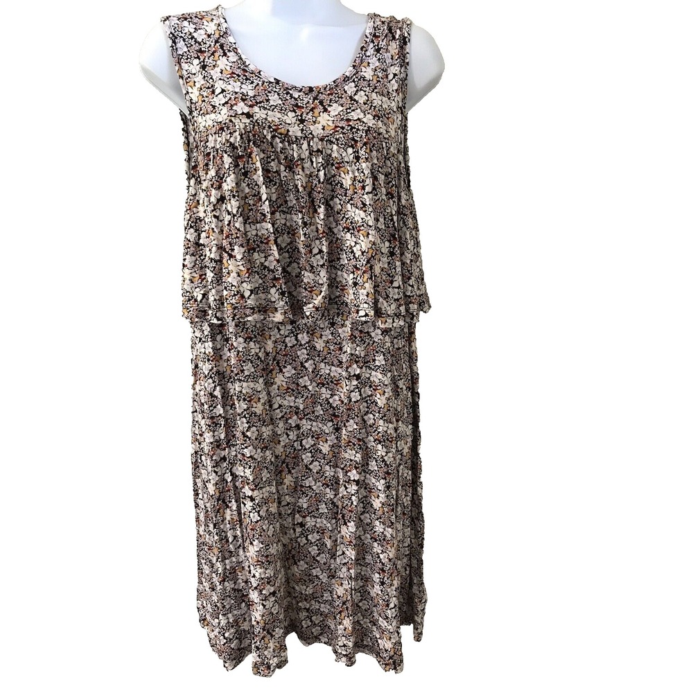 a.n.a.‎ floral sleeveless cottagecore Multicolor sundress Size L